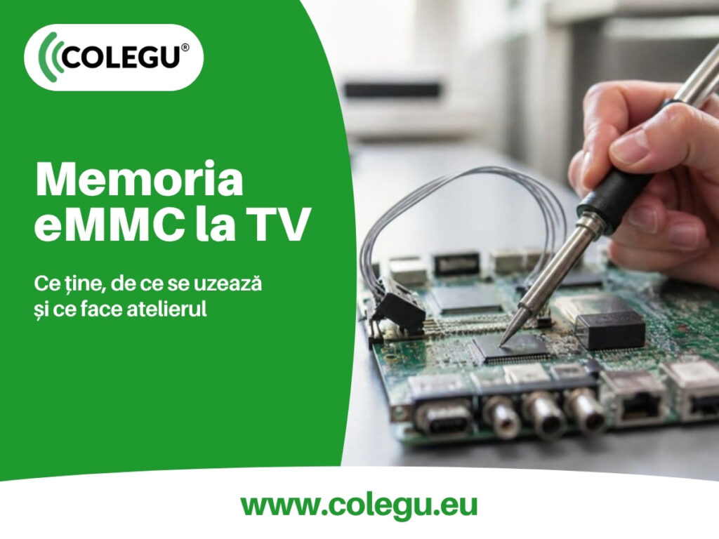 Memoria eMMC a televizorului smart: bootloop și blocări
