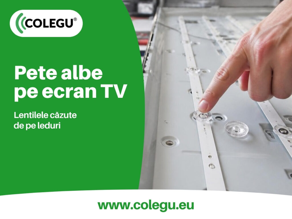 Pete albe pe ecran TV: lentilele căzute de pe leduri