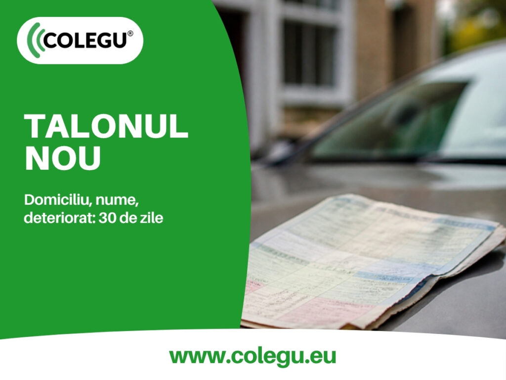 Certificat de înmatriculare nou după schimbarea domiciliului, a numelui sau când e deteriorat