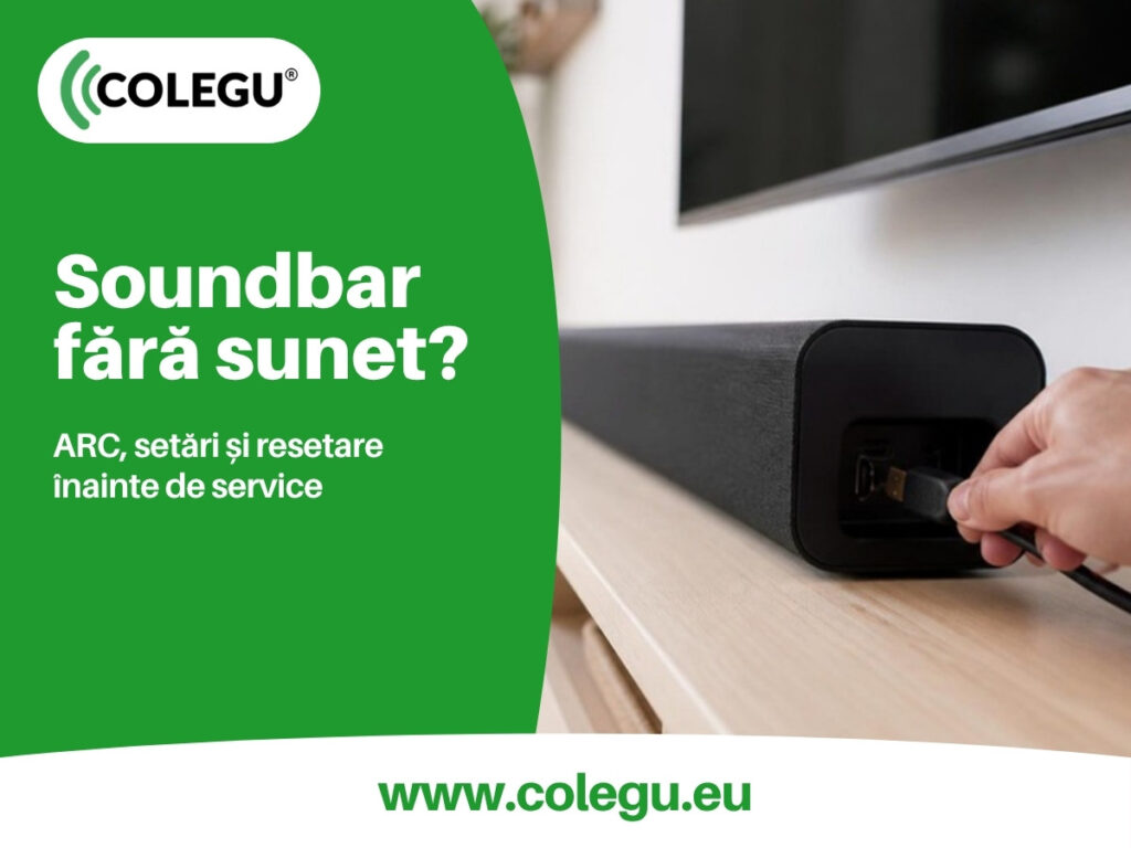 Soundbar nu se aude: intrarea, ARC și CEC