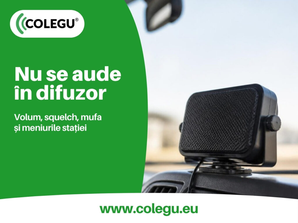 Stația CB nu se aude în difuzor: ce verifici, în ordine
