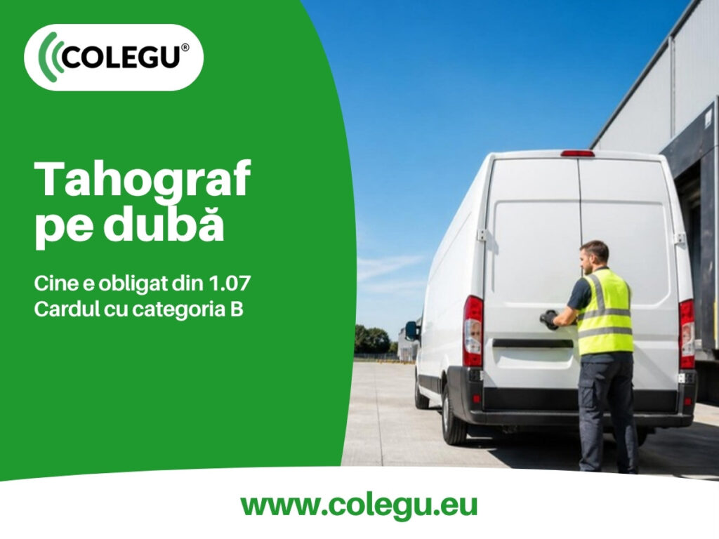 Tahograf pe duba de 2,5–3,5 tone: cine e obligat și cardul cu permis categoria B