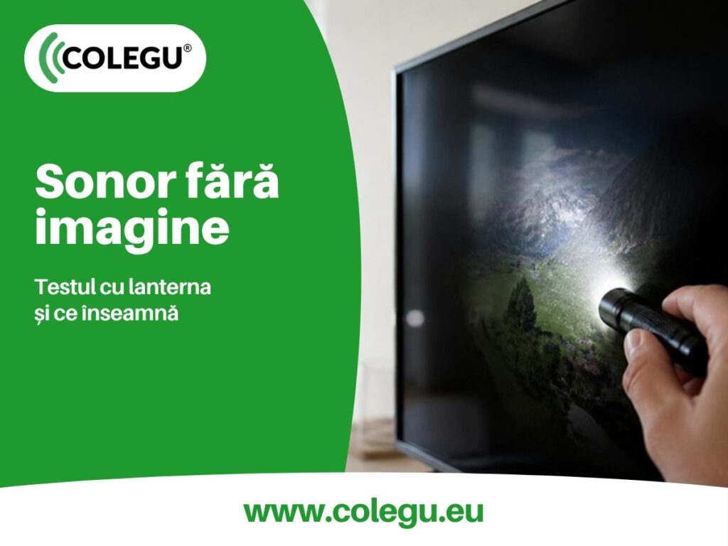 Televizor cu sonor, dar fără imagine: testul cu lanterna